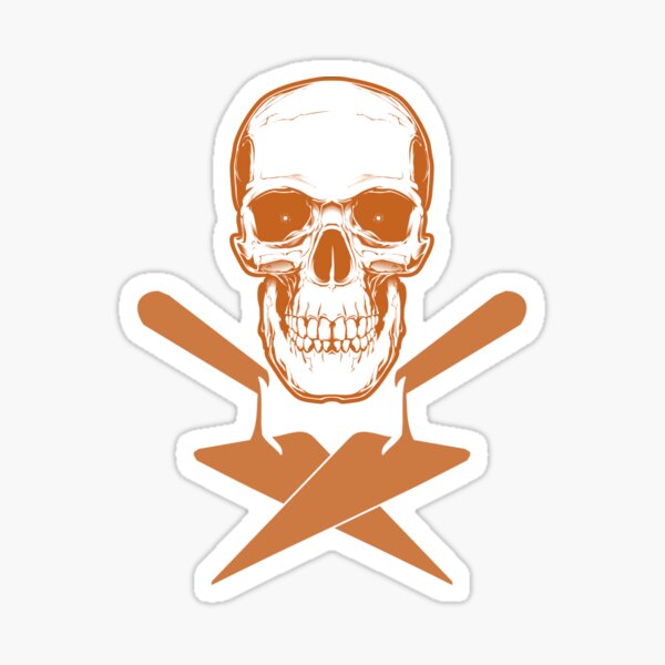 Archaeology Skull and Cross Trowels Sticker
