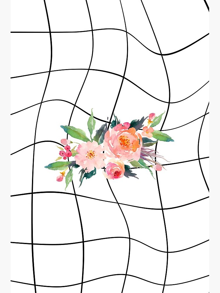 Watercolor Flower Bouquet Aesthetic Warp Pattern Art Board Print By Jeonqz Redbubble