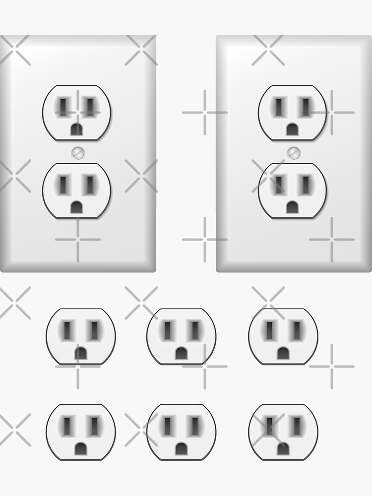 "Wall Outlets" Sticker by muskitt Redbubble