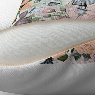Alternate view of Alice In Wonderland Collage Throw Pillow