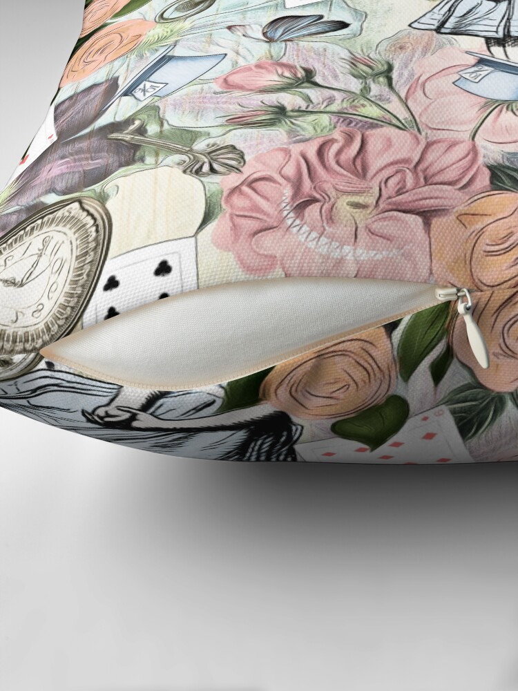 Thumbnail 2 of 4, Pillow, Alice In Wonderland Collage designed and sold by maryedenoa.