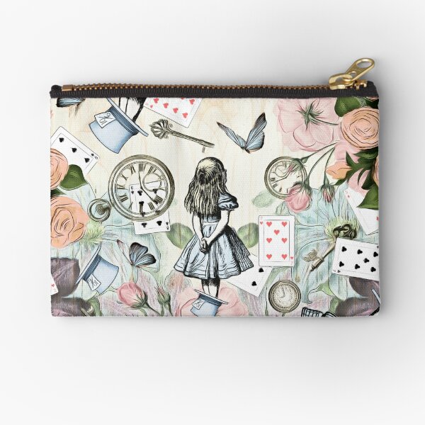 Alice in Wonderland Pouch, Zipper Makeup Pouch