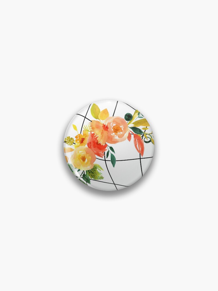Watercolor Flower Bouquet Aesthetic Warp Pattern Pin By Jeonqz Redbubble