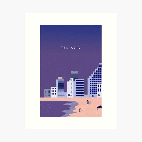 Item preview, Tel Aviv Travel Poster designed and sold by katinkareinke.