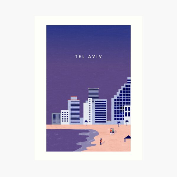 Affiche de voyage de Tel Aviv Impression artistique
