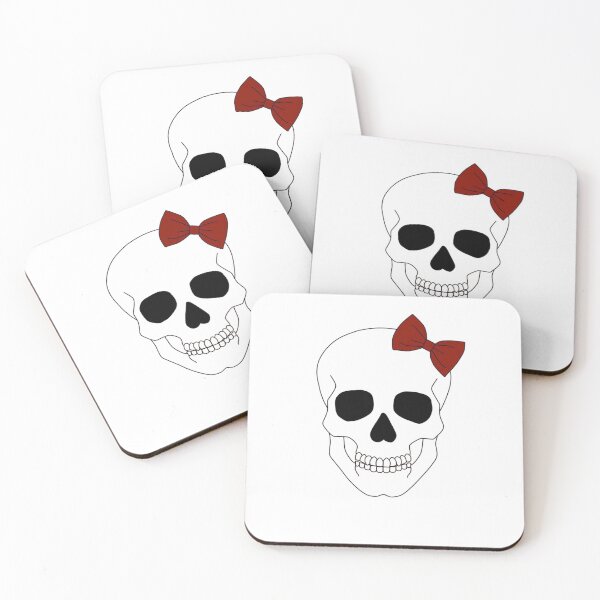 Item preview, Skull with red stitch designed and sold by BreadCrumbBird.