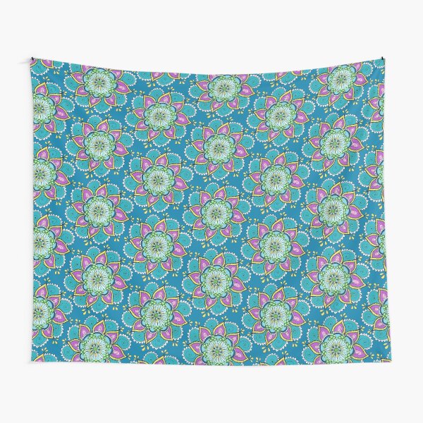 Teal Harlowe, tiled Tapestry