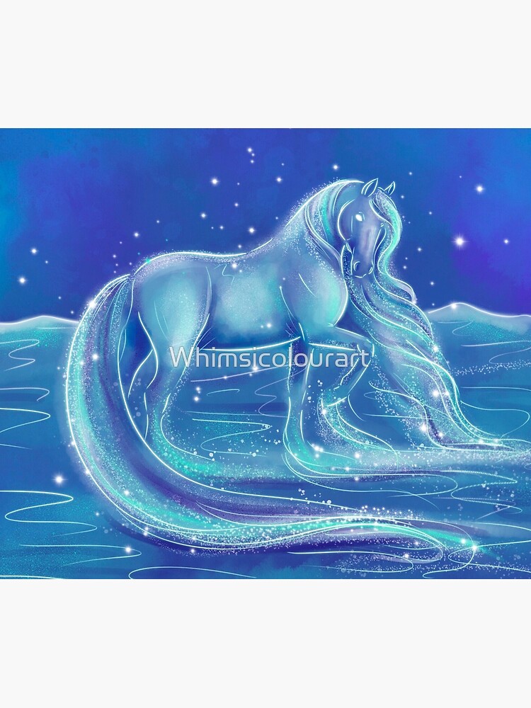 "Nokk Water Spirit Horse " Throw Blanket for Sale by Whimsicolourart