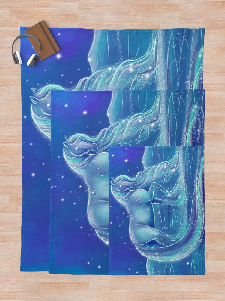 "Nokk Water Spirit Horse " Throw Blanket for Sale by Whimsicolourart