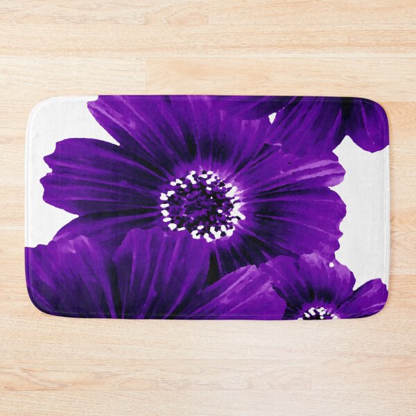 Item preview, Beautiful dark purple flowers on a white background designed and sold by by-jwp.