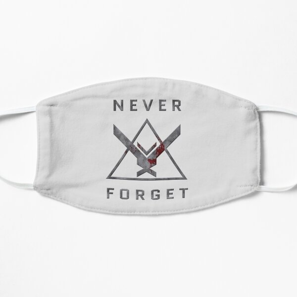 Never Forget - Halo: Reach Noble Team Themed Design Flat Mask