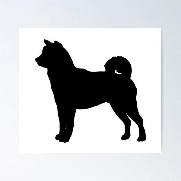 Item preview, Shiba Inu (grey) - DOGS0023 designed and sold by 3-Starfish.