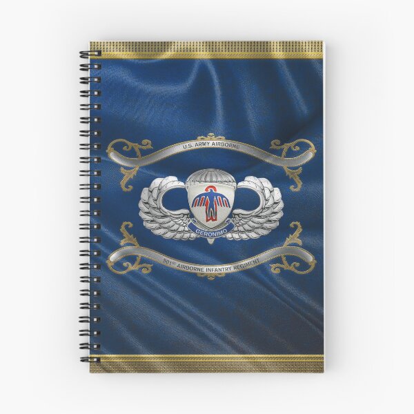 Item preview, 501st Airborne Infantry Regiment - 501st AIR Insignia with Parachutist Badge over Flag designed and sold by Serge Averbukh Art Studio.