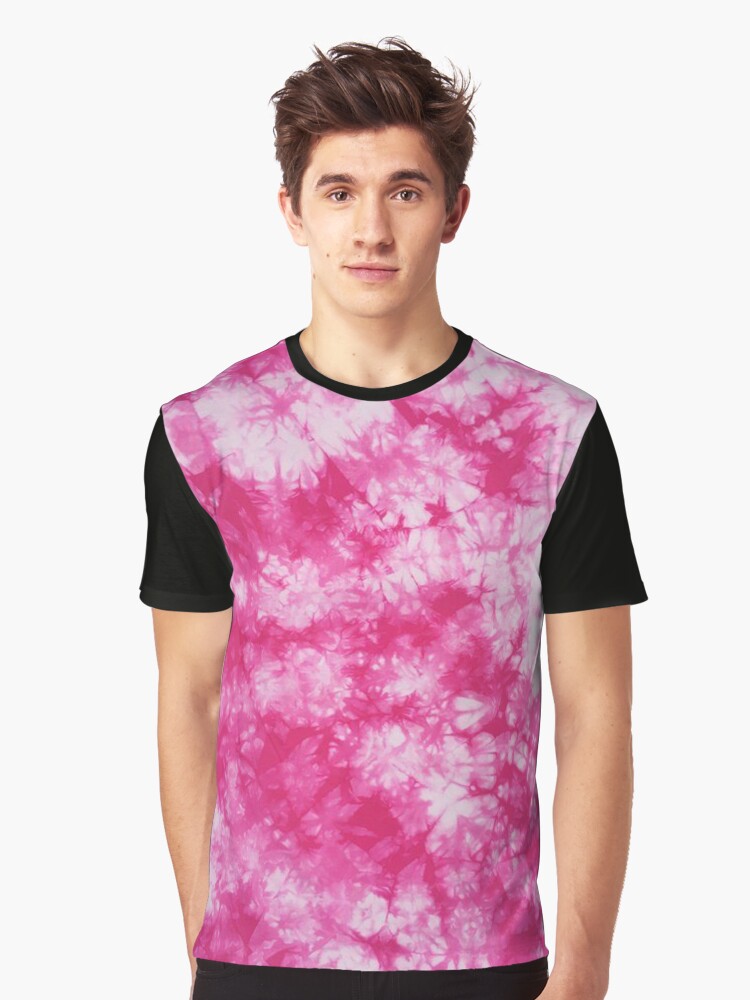 pink black tie dye shirt