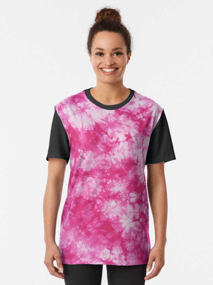 pink tie dye graphic tee