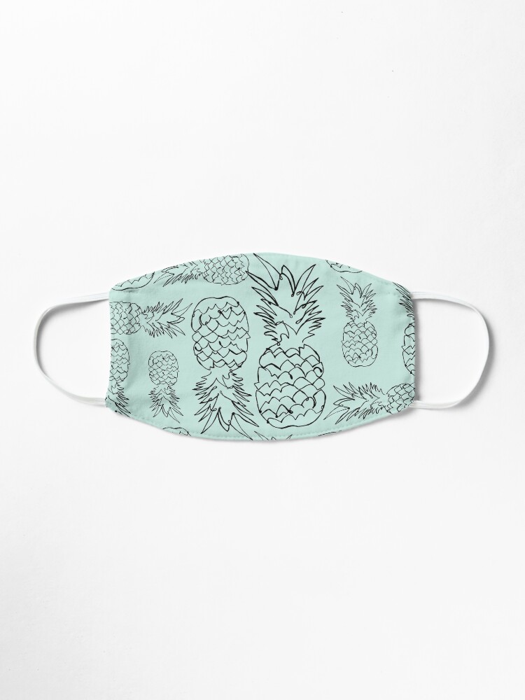 Single Line Pineapple Mask By Kikicollagist Redbubble