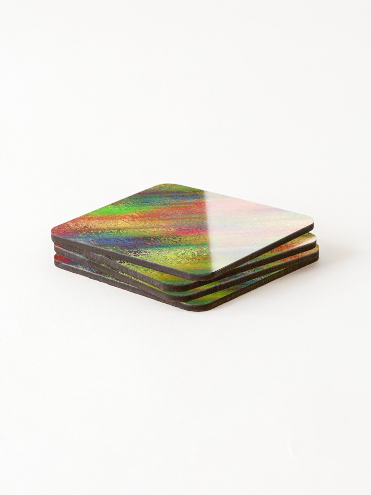 Thumbnail 4 of 5, Coasters (Set of 4), Multicoloured Chalk Inspired Design designed and sold by Reeeceh.