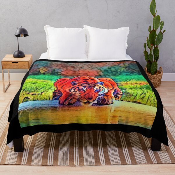 Item preview, Wild Tiger Psychedelic Art designed and sold by Utopian-Nation.