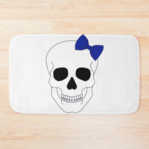 Item preview, Skull with blue stitch designed and sold by BreadCrumbBird.