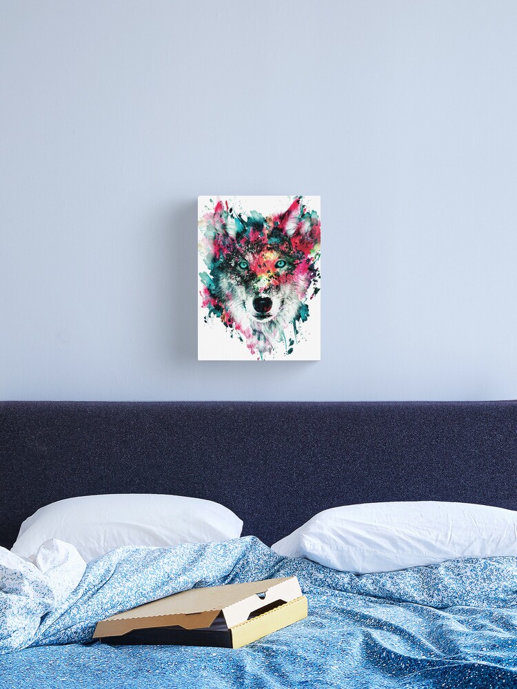 Thumbnail 2 of 3, Canvas Print, Wolf II designed and sold by rizapeker.