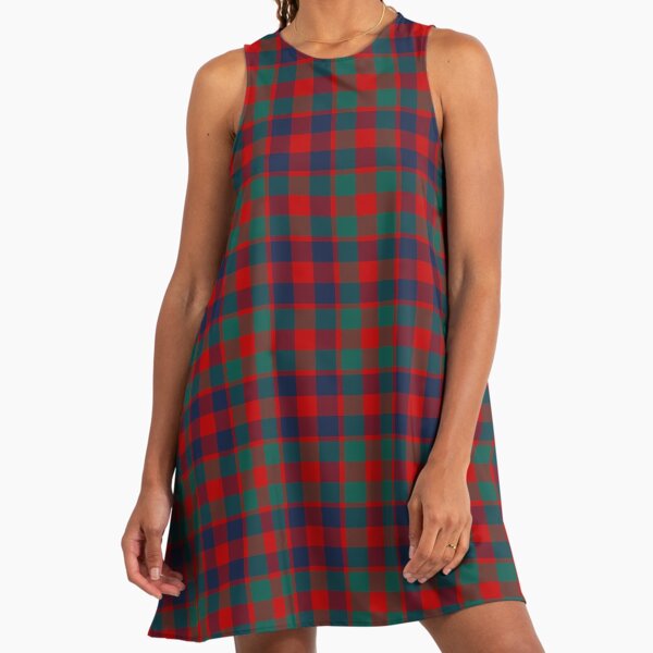 O'connell Tartan Red And Black Irish Plaid Tartan A-Line Dress