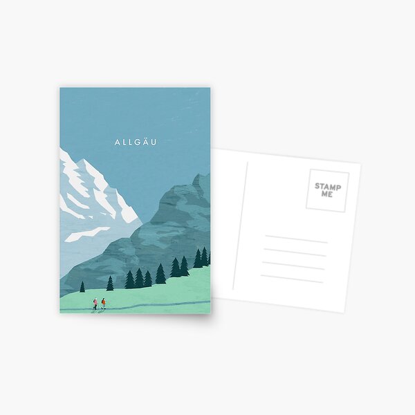 Allgäu travel poster Postcard