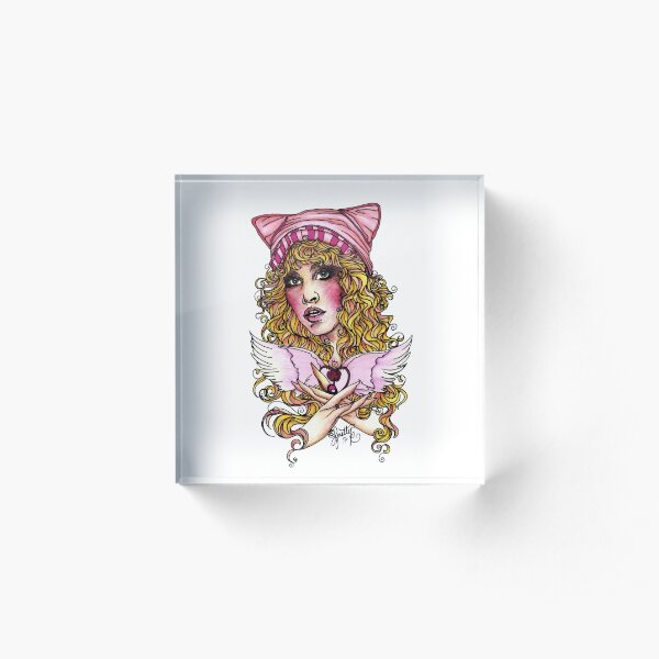 Pink Stevie Acrylic Block
