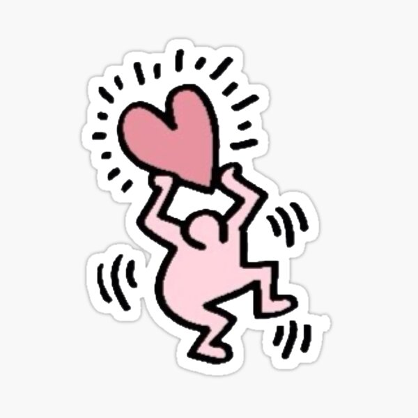 Keith haring copy Sticker