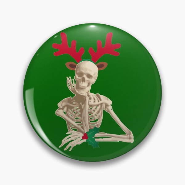 Item preview, christmas reindeer skeleton designed and sold by Gossip Rag.