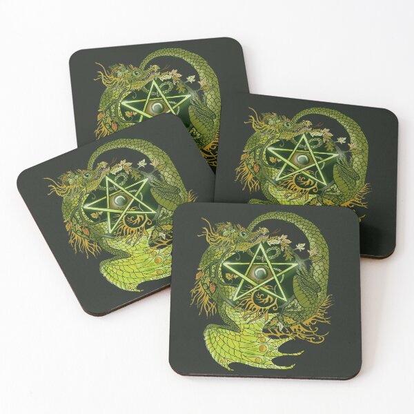 Item preview, Pentagram Dragon In Green designed and sold by Shadowind.