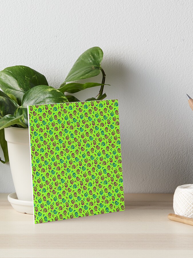 80's 90's Retro Pattern Colorful Neon Green