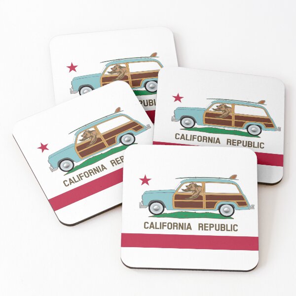 Artikelvorschau, California State Woodie Flagge entworfen und verkauft von Waves.