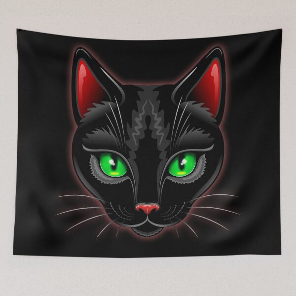 Item preview, Black Cat Portrait  designed and sold by BluedarkArt.