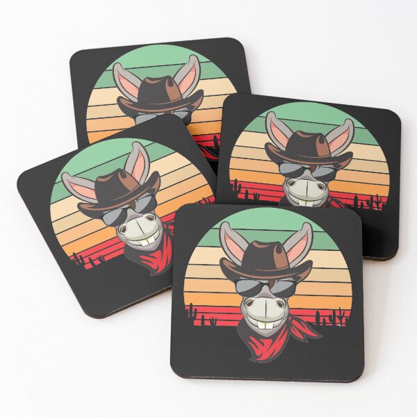 Item preview, Colorful Retro Sunset Western Donkey designed and sold by RetroSunset.