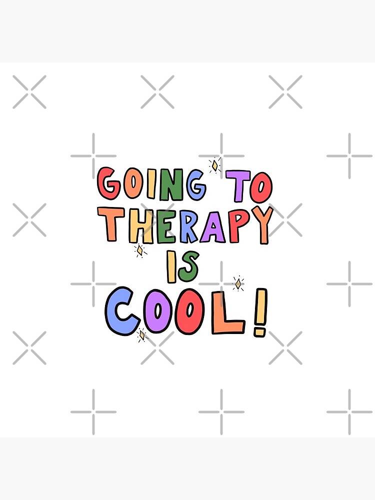 Thumbnail 3 of 3, Pin, Going To Therapy Is Cool! designed and sold by crystaldraws.