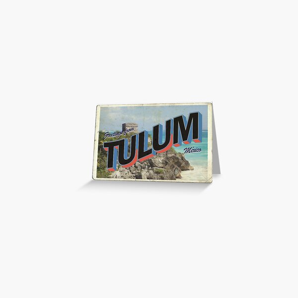 Item preview, Tulum, Mexico vintage travel postcard design designed and sold by blueskysunrise.