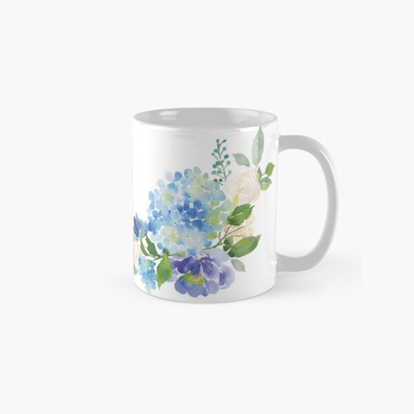 Vista previa del artículo con la obra «Hortensia azul acuarela», diseñado y vendido por junkydotcom.