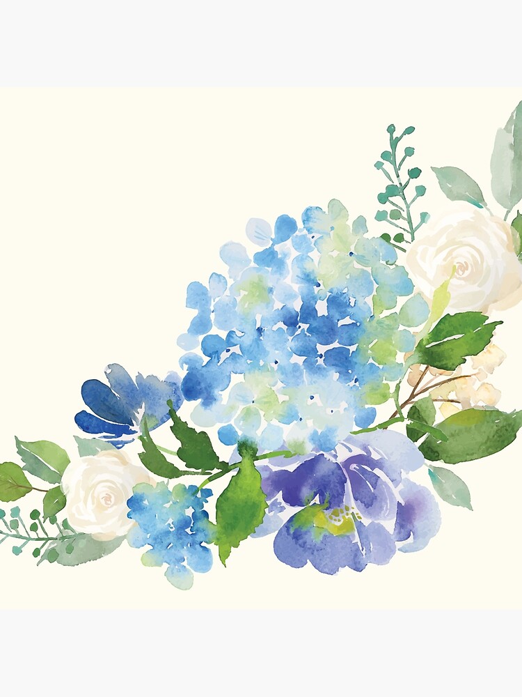 Tote bag « Hortensia aquarelle bleue », par junkydotcom | Redbubble