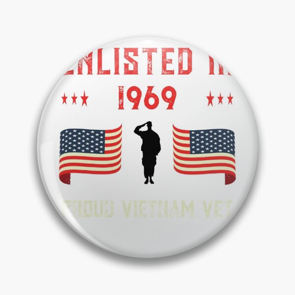 Item preview, Vietnam Veteran Enlisted 1969 Quote War Proud American Flag design designed and sold by CreatedByHeidi.