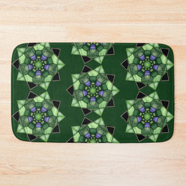 Item preview, Green double star mandala designed and sold by MagicMama.
