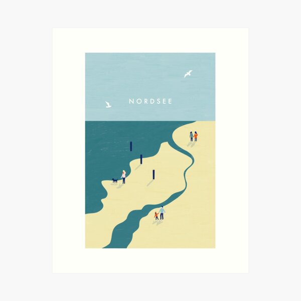 Aperçu de l'œuvre Affiche de voyage en mer du Nord créée et vendue par katinkareinke.