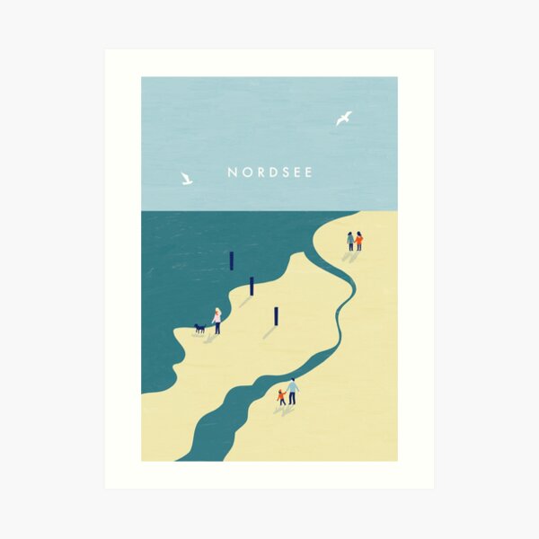 Nordsee Travel Poster Kunstdruck
