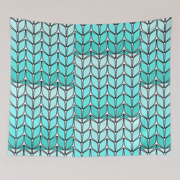 Item preview, Stockinette Knitting Stitch Turquoise Gradient designed and sold by Kristin Omdahl.