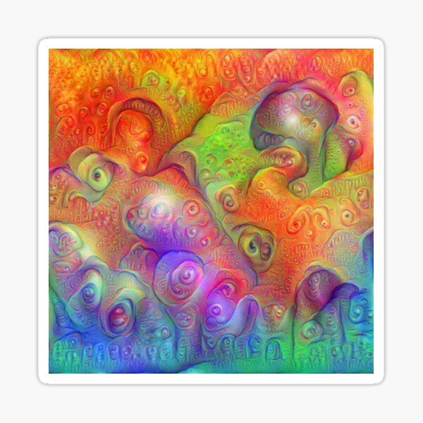Item preview, DeepDream Tomato Steelblue Ecstatic Autumn designed and sold by blackhalt.