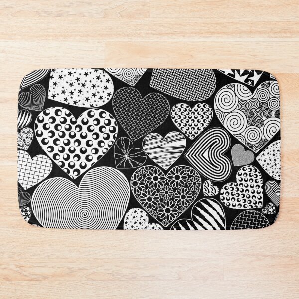 Item preview, Love Hearts Doodle Art Pattern designed and sold by BluedarkArt.