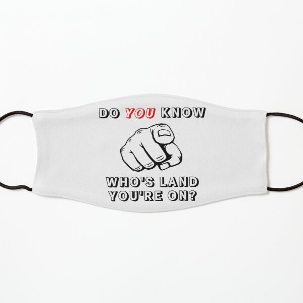 Indigenous Land Rights Lineart Kids Mask