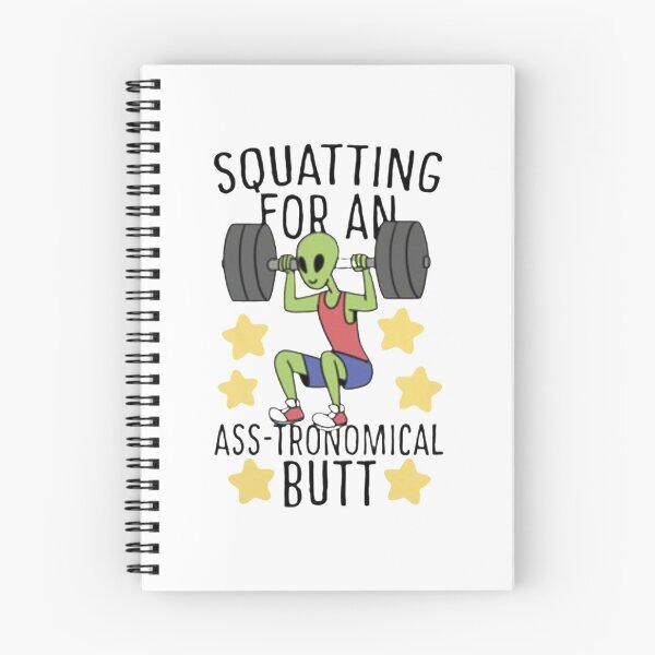 Item preview, Squatting for an ASStronomical Butt - Funny alien fitness pun designed and sold by MindChirp.