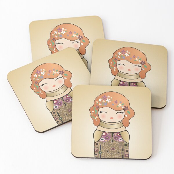 Item preview, Kokeshi cute Klimt girl designed and sold by Pendientera.