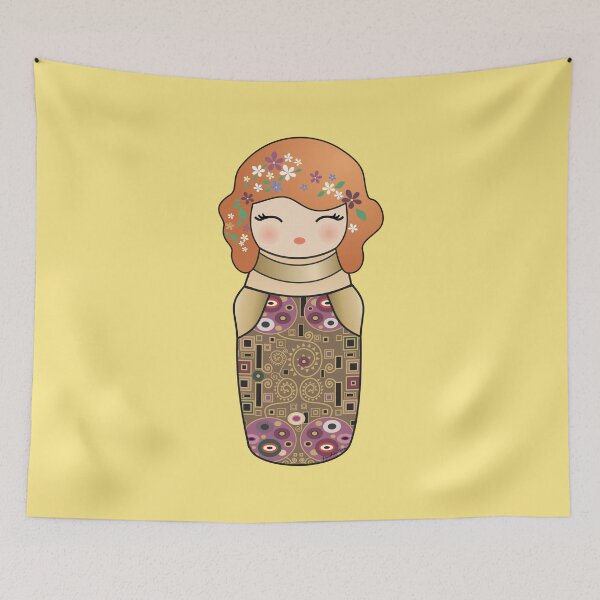 Item preview, Kokeshi cute Klimt girl designed and sold by Pendientera.