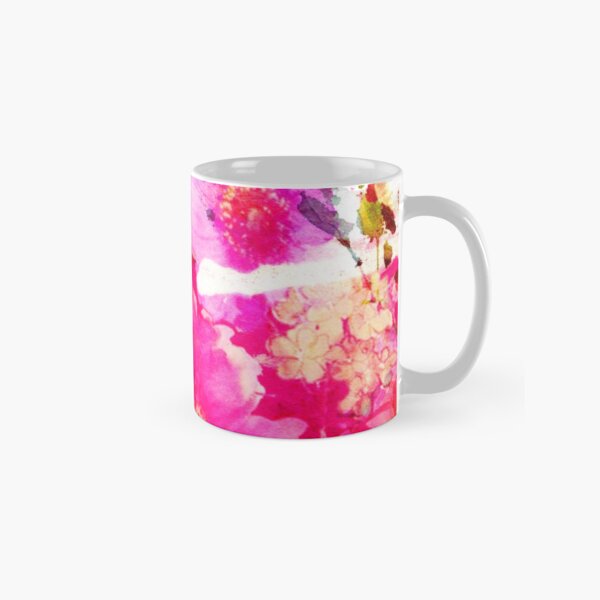 flower and splash in pink Classic Mug